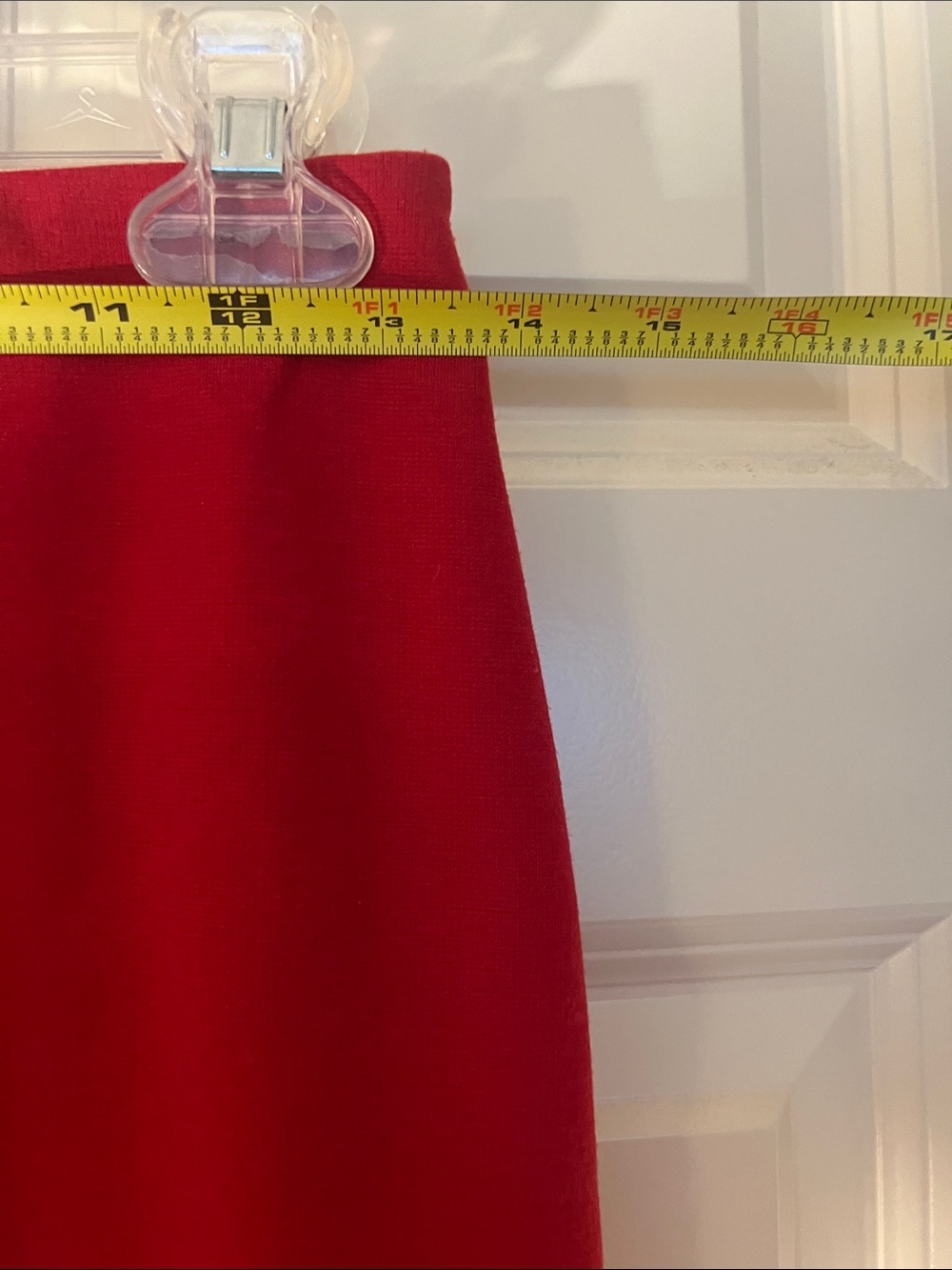 JustFab Red Ruffle-Hem Mini Skirt - Picture 4 of 4